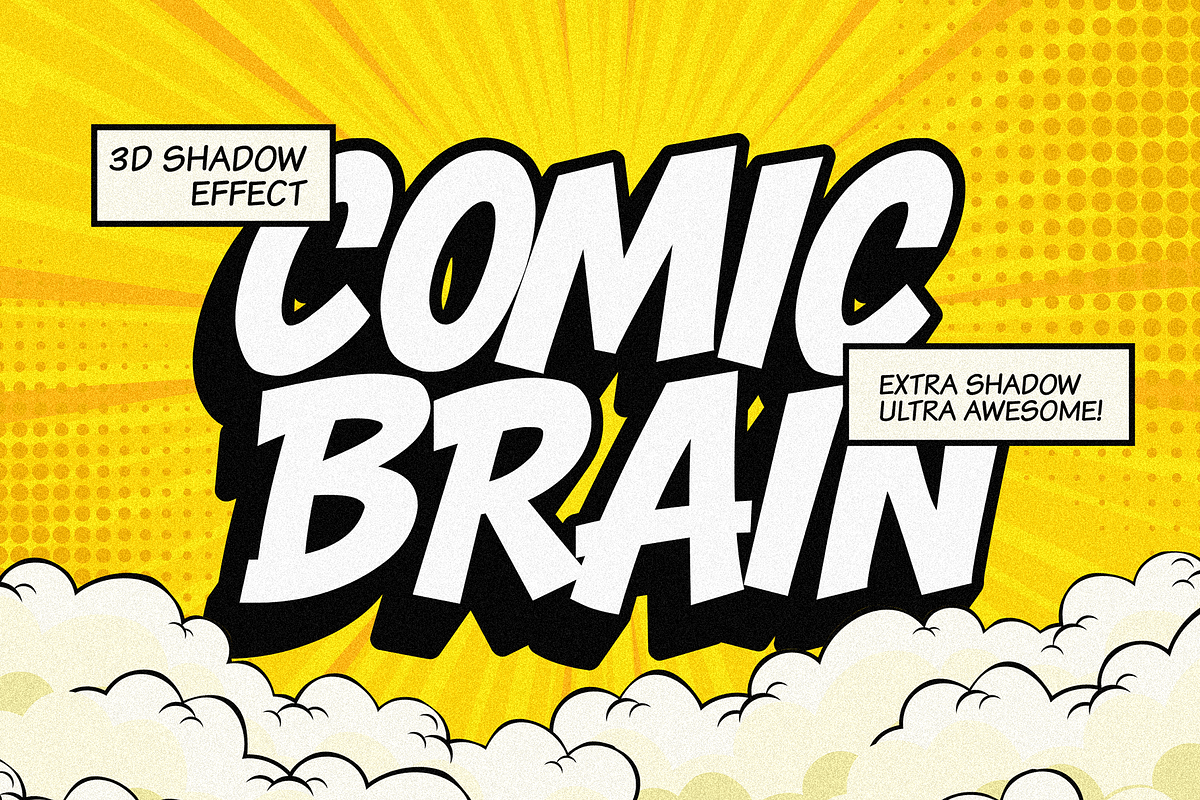 Hero Bump - Comic Display Font, a Handwritten Font by figuree studio (Photo 2 of 7)