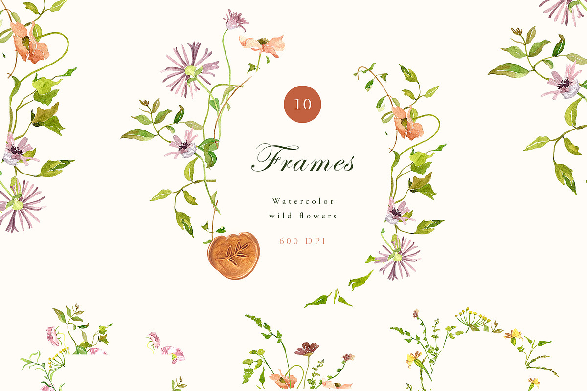 Watercolor wildflower, dried botany, a Decorative Illustration by MariGraphic boutique (Photo 7 of 12)