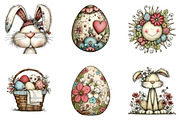 Boho Easter Elements Bundle, an Illustration by CreationArt (Thumbnail 4 of 7)