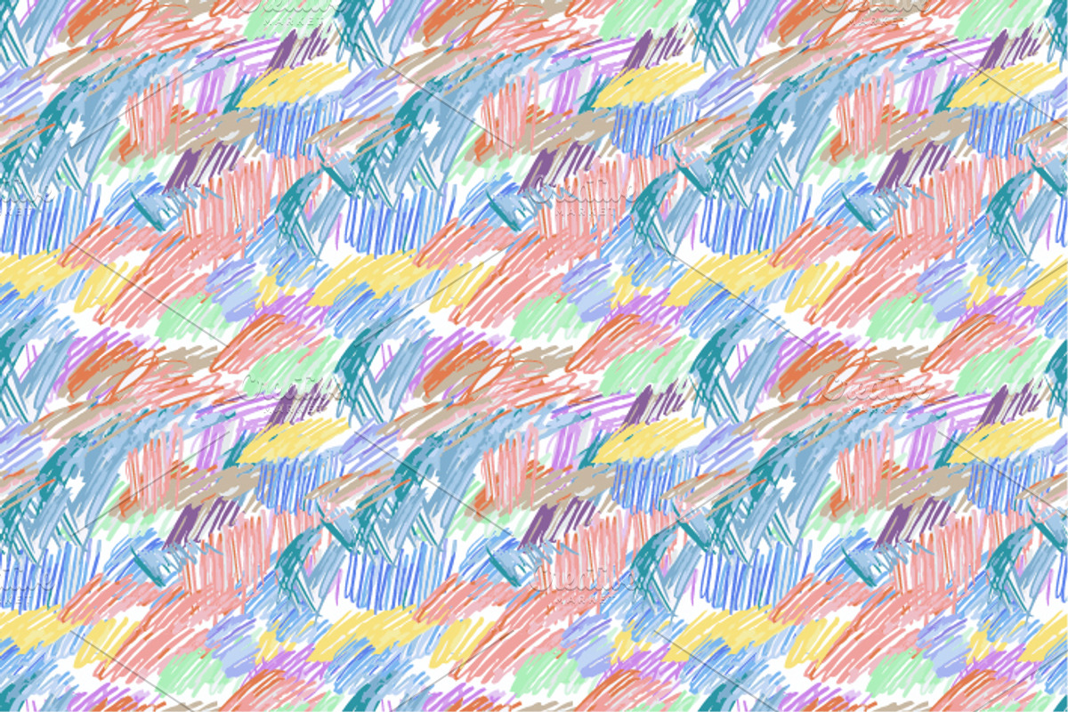 Set of 6 scribble seamless patterns, a Pattern Graphic by Alena Stoyko ...