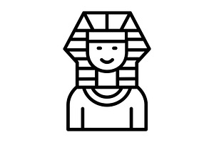 Pharaoh Line Icon, an Icon by Pexelpy