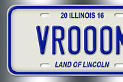 Vanity License Plate PSD Template!, an Object Graphic by Blue Lightning TV (Thumbnail 1 of 5)