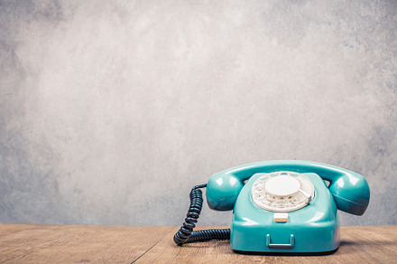 Retro old telephone