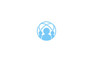 people network logo, a Branding & Logo Template by ZHR Creative
