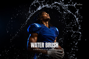 6 Water Splash Photoshop Brushes ABR