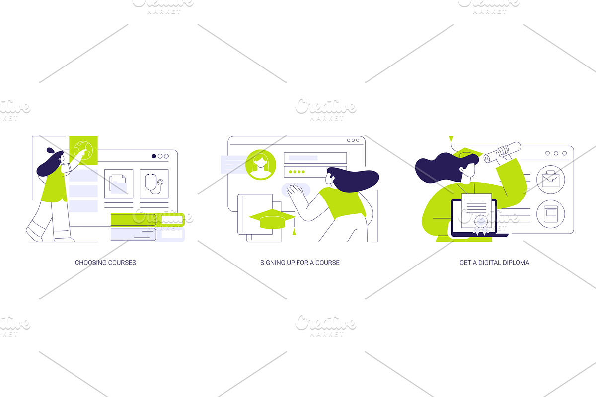 Distance education isolated cartoon, an Education Illustration by Visual Generation