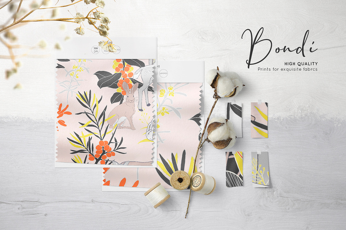 Bondi, playful patterns & motifs set, a Pattern Graphic by Pink Linen
