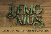Demonius - 4 Vintage Fonts, a Font by JumboDesign (Thumbnail 2 of 5)