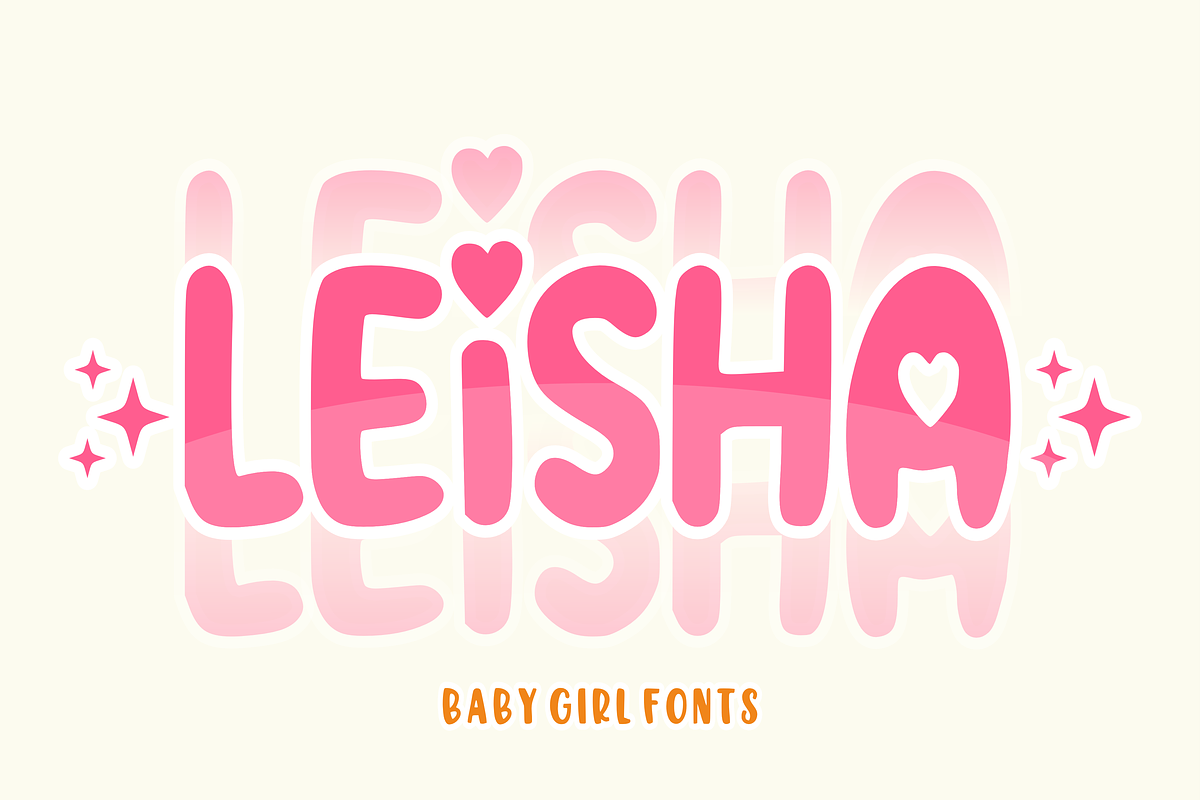 Leisha - Baby Font Types, a Font by KiddoGlyphs Studio (Photo 1 of 3)