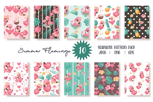 Summer Flamingo Pattern Pack