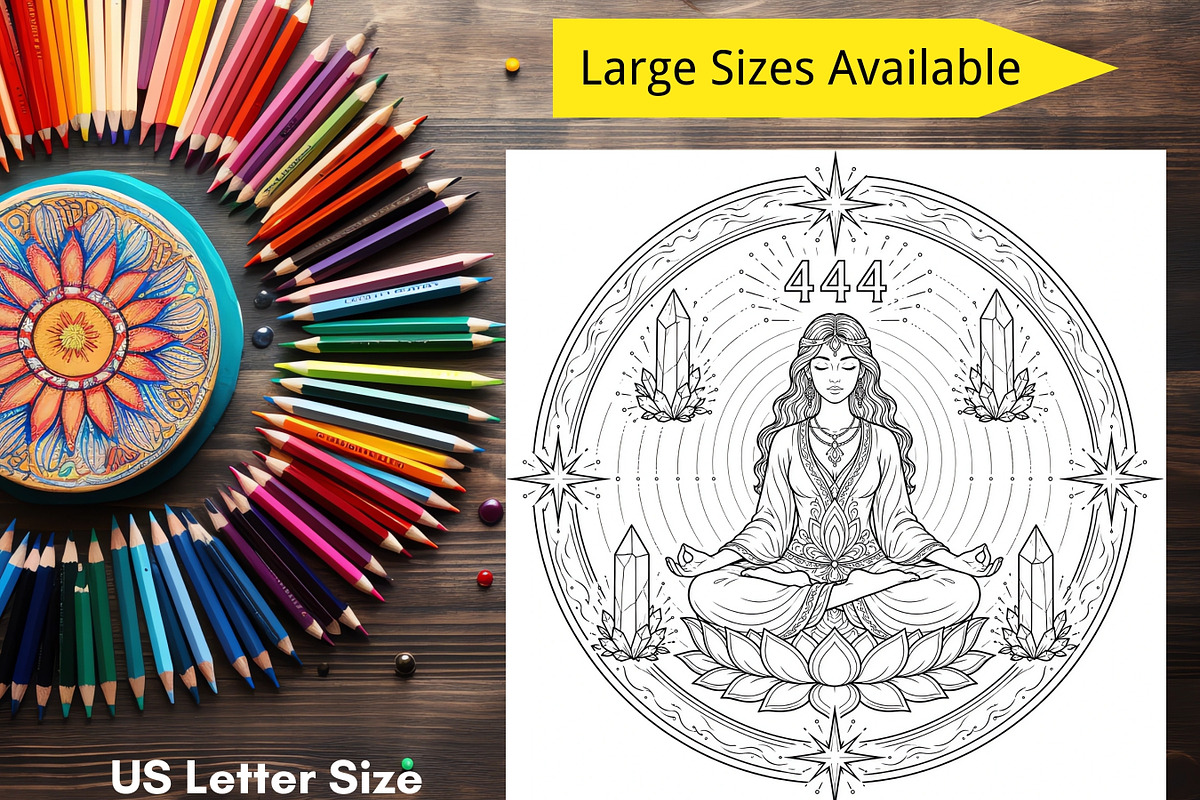 Starseed Angel Number Coloring Pages, a Brochure Template by LA Design (Photo 8 of 10)