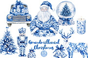 Grandmillenial Christmas Clipart, a Seasonal Illustration by GlamArtZhanna (Thumbnail 1 of 6)