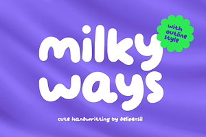 Milky Ways - Cute Typeface