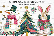 Whimsical Winter Clipart Bundle, an Illustration by Craft Nest (Thumbnail 1 of 6)