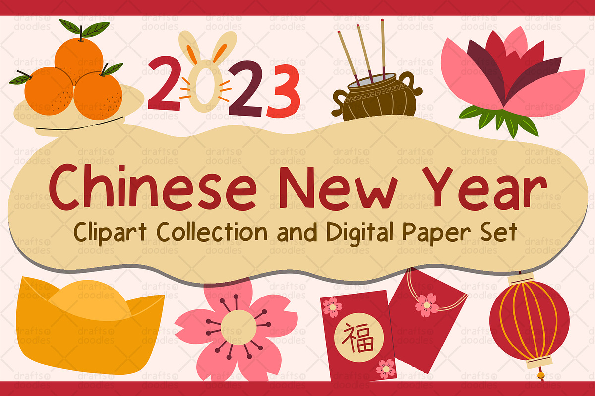 Chinese New Year Graphic Set, a Pattern Graphic by Drafts n Doodles (Photo 1 of 6)