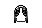 Window Curtain Silhouette Bundle, an Illustration by Creativeshirt (Thumbnail 11 of 51)
