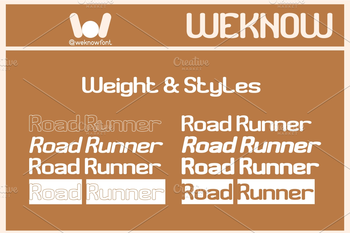Road Runner font, a Sans Serif Font by weknow (Photo 6 of 8)