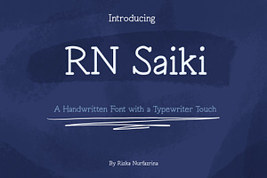 RN Saiki - Handwriting font