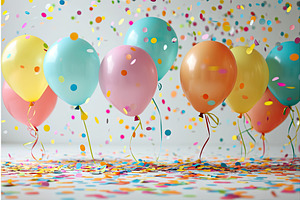 Golden and silver baloons