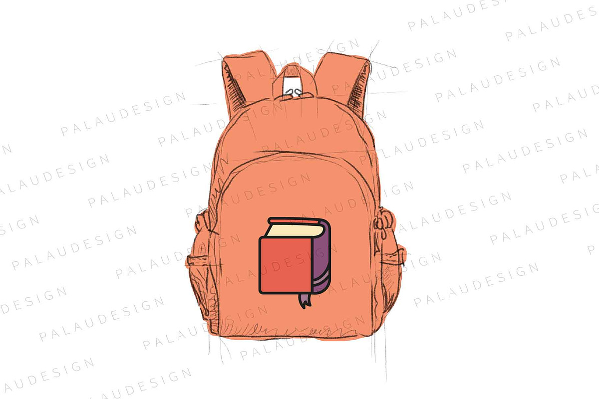 Books Outline Cute Illustrations, an Education Illustration by Palau (Photo 8 of 12)