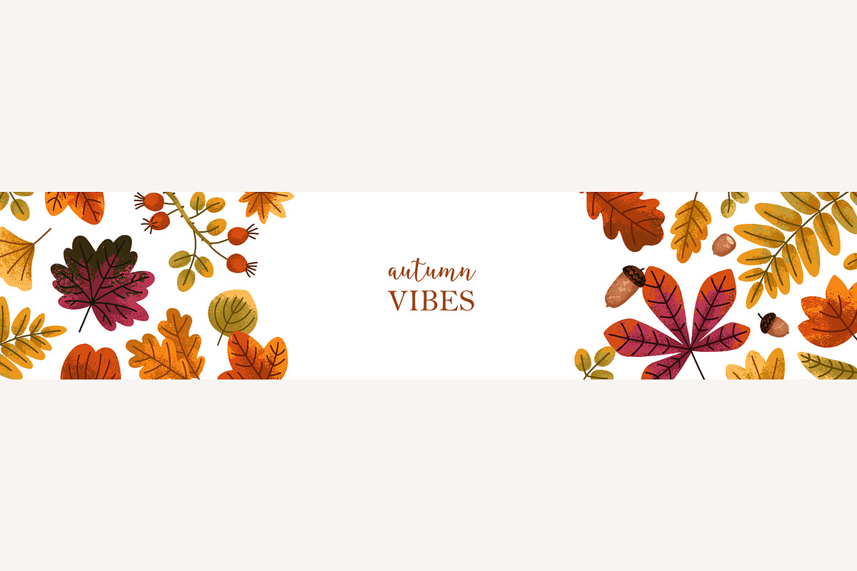 Autumn leaves. Fall set, backgrounds, a Seasonal Illustration by Good Studio (Photo 10 of 13)