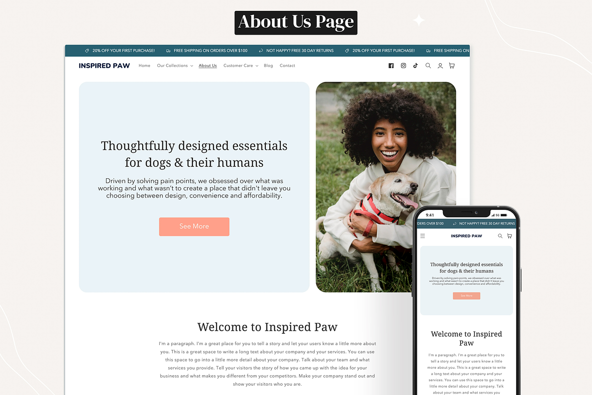 Paw - Pet Supplies Shopify Theme, a Shopify Template by InspiredTheme (Photo 3 of 9)