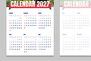 Creative Two Page Calendar 2027, a Stationery Template by MightyDesign (Thumbnail 3 of 8)