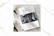 Funeral Invitation B&W Canva FR003, an Invitation Template by TyphoonStudio (Thumbnail 1 of 6)