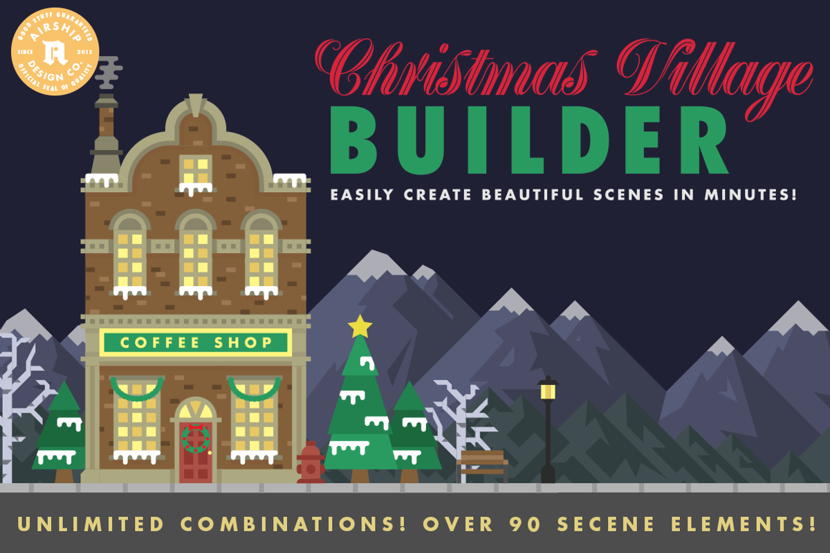 Christmas Village Builder, a Decorative Illustration by Airship Design Co. (Photo 1 of 2)