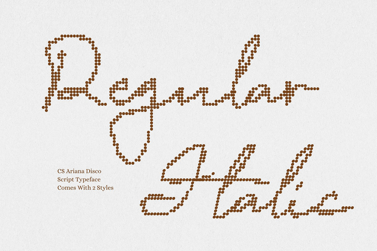 CS Ariana Disco, a Script Font by Craft Supply Co. (Photo 5 of 8)