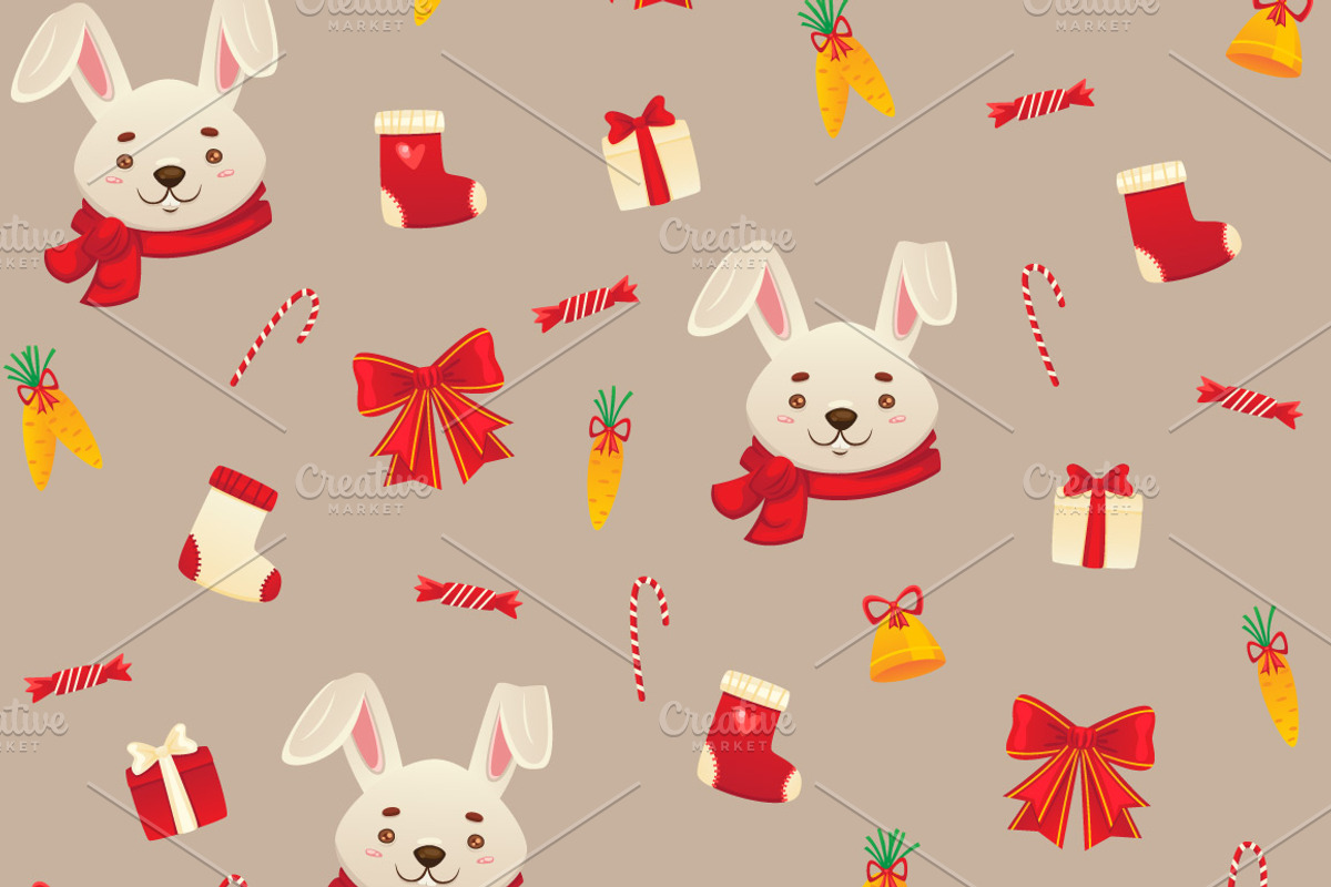 Set Christmas and New year's pattern preview 2