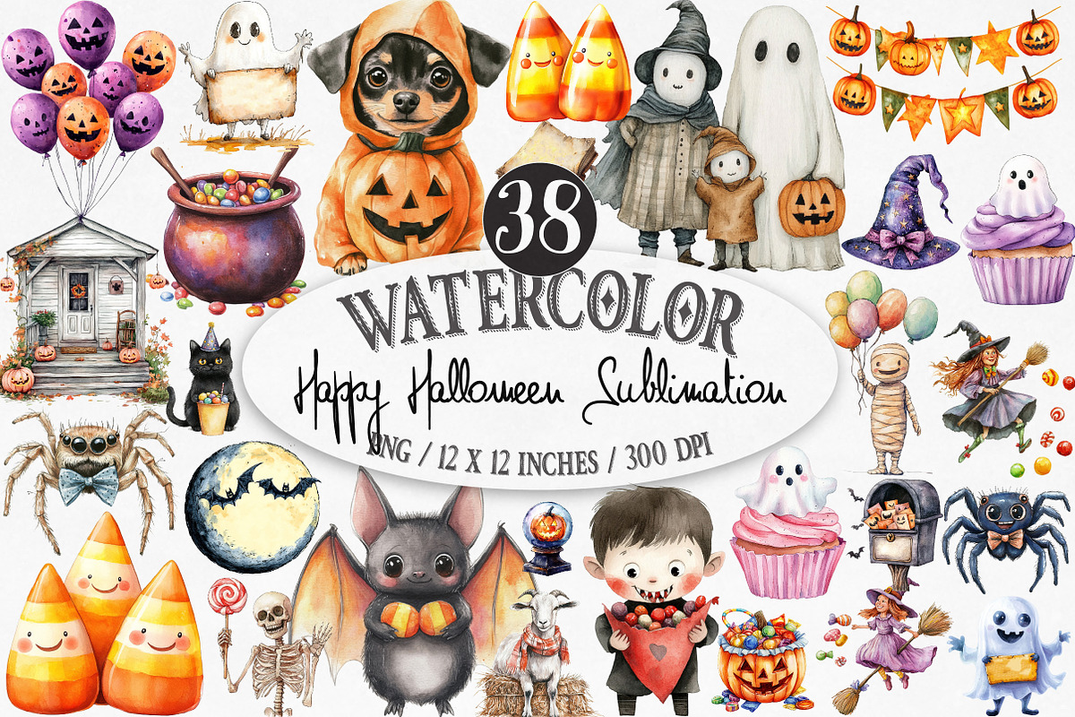Happy Halloween Sublimation, an Illustration by Designking (Photo 1 of 4)