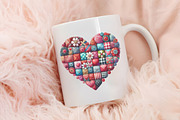 Patchwork heart valentine day Png, an Illustration by RobertsArt (Thumbnail 7 of 7)