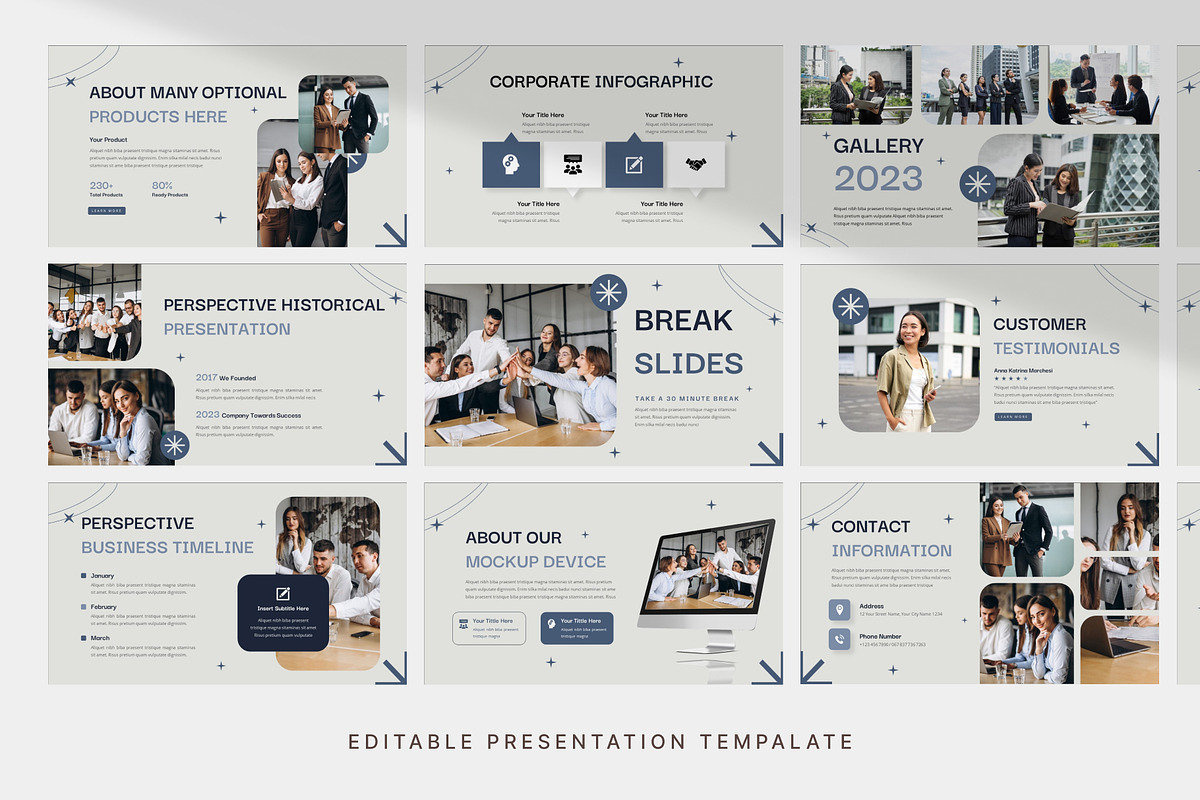Clean Modern Corporate PowerPoint, a Presentation Template by Digitcase x Wealthwells (Photo 3 of 3)