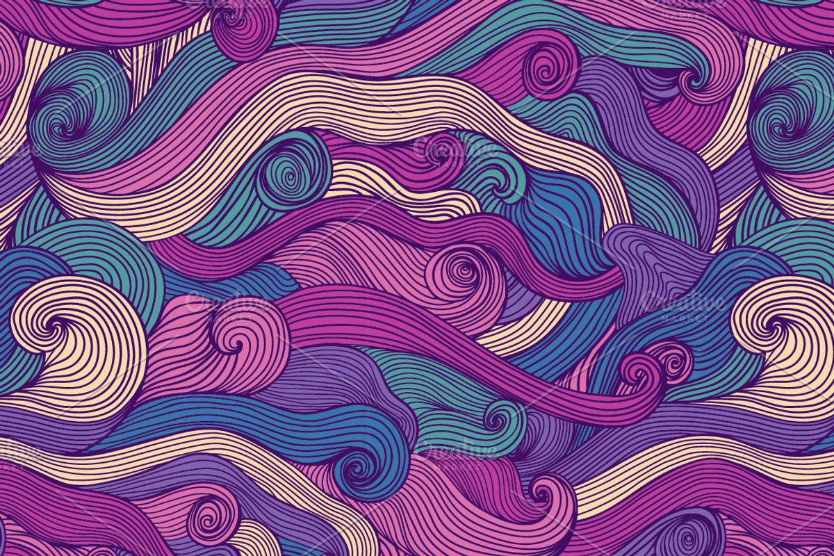 Wave element decor, pattern, a Pattern Graphic by Markovka (Photo 2 of 5)