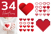 34 Red Heart icons., an Icon by Paperboxshop (Thumbnail 1 of 6)