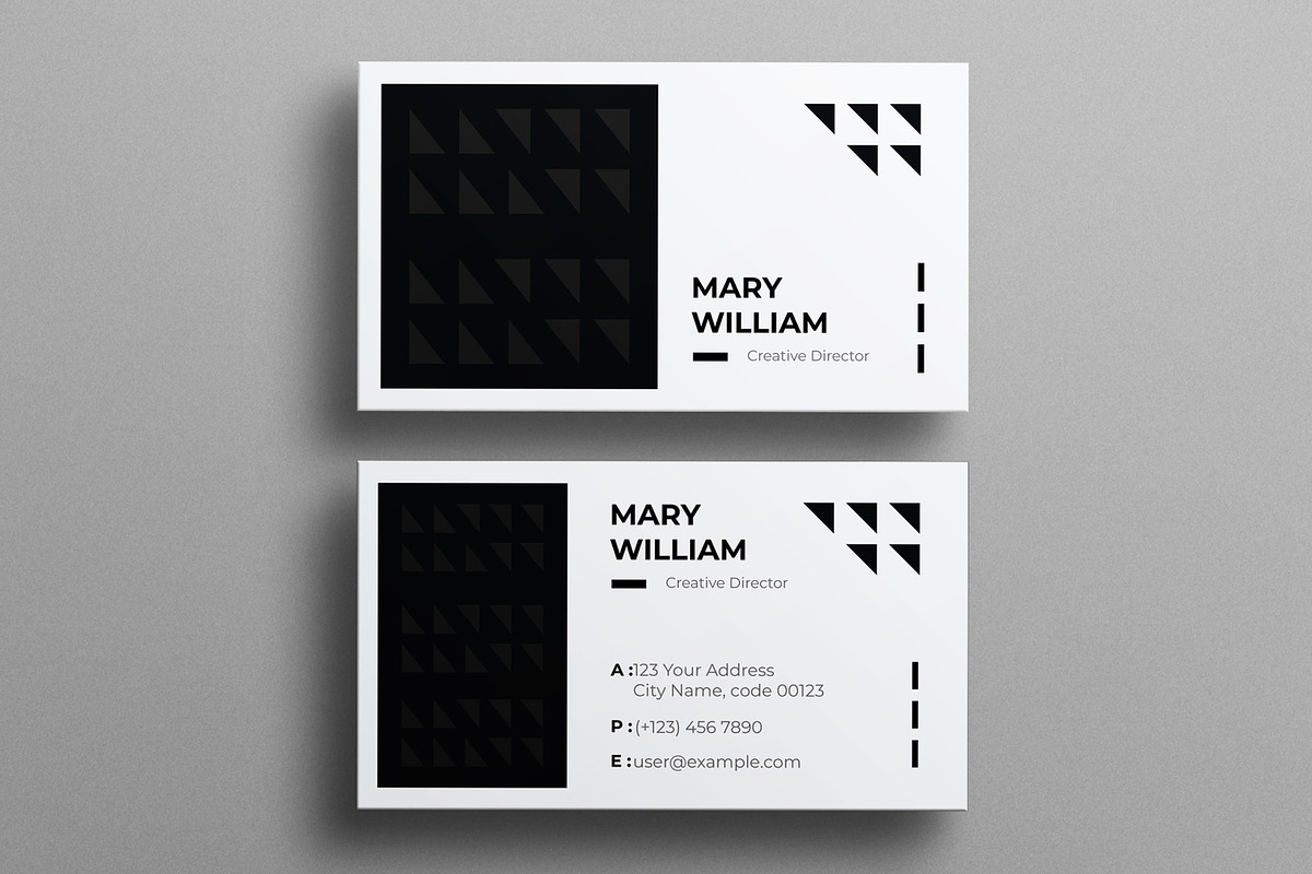 Black White Business Card Design, a Templates & Theme by MightyDesign (Photo 3 of 6)