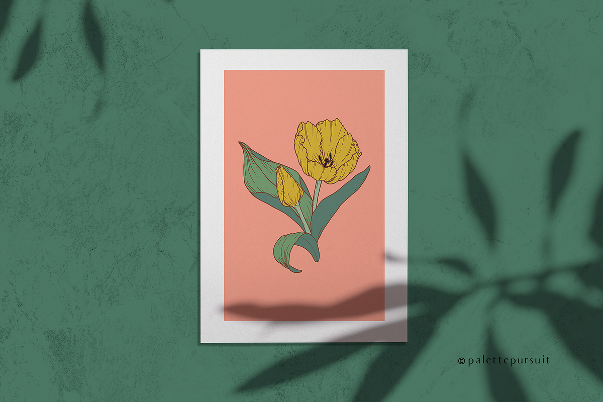 Tulip vector clipart & patterns, a Pattern Graphic by Palette Pursuit (Photo 7 of 7)
