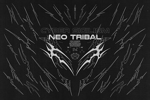 CYBER SIGILISM NEO TRIBAL GRAPHIC