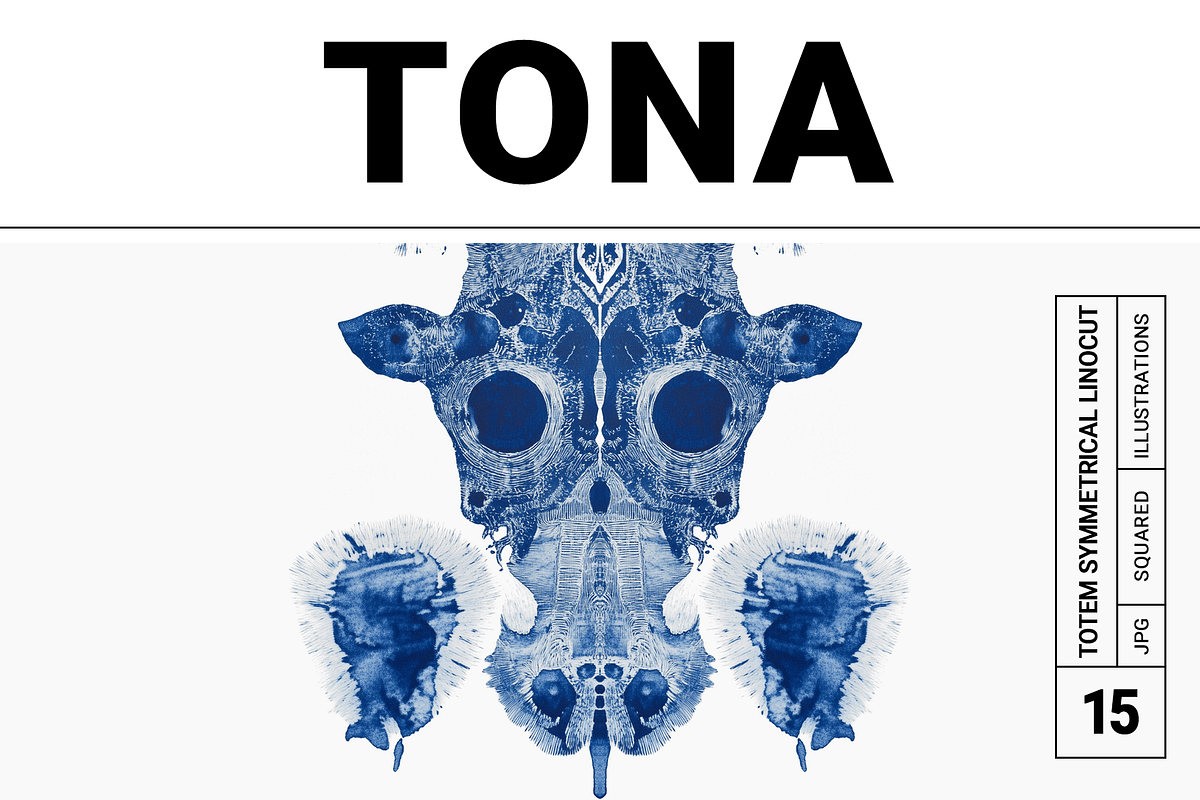 Tona Co. Totemic Cyanotype Inkblots, an Animal Illustration by milatovar (Photo 1 of 19)