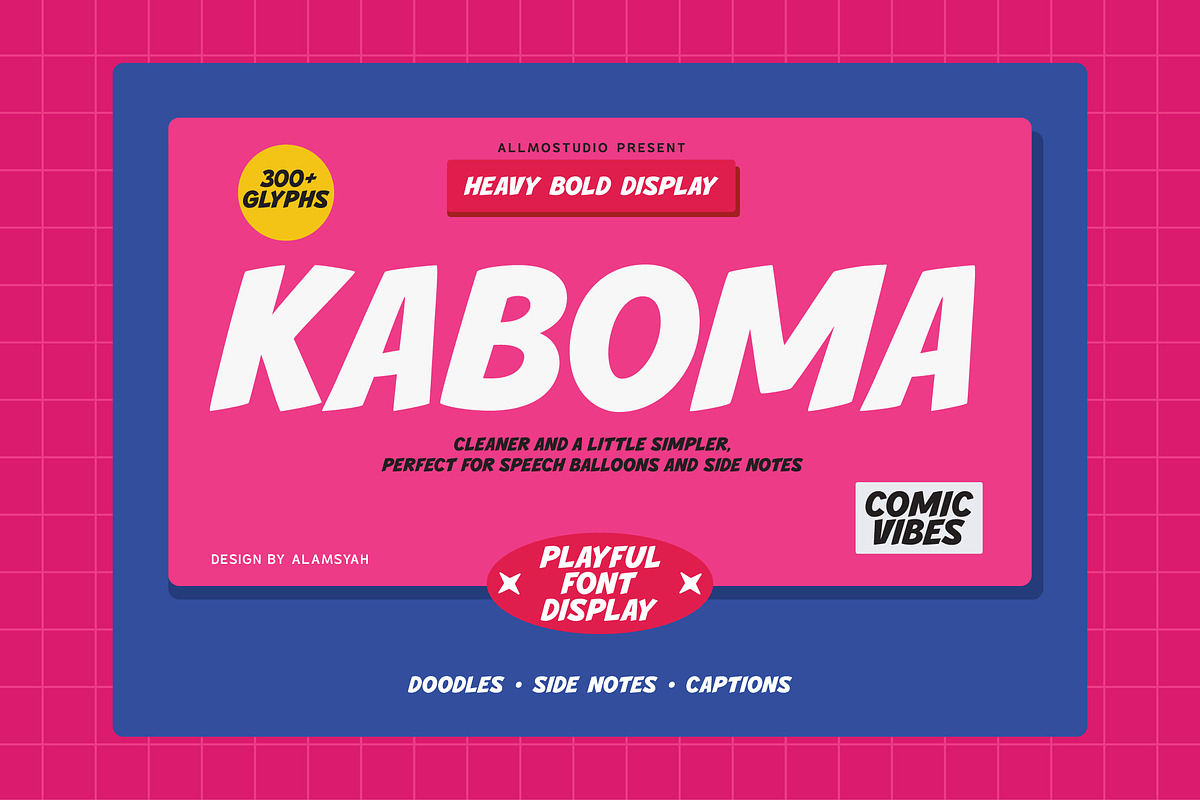 Kaboma, a Sans Serif Font by Allmostudio (Photo 1 of 9)