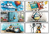 Whimsical Cartoon Characters for Kid, an Illustration by PrintHaven Designs (Thumbnail 2 of 7)