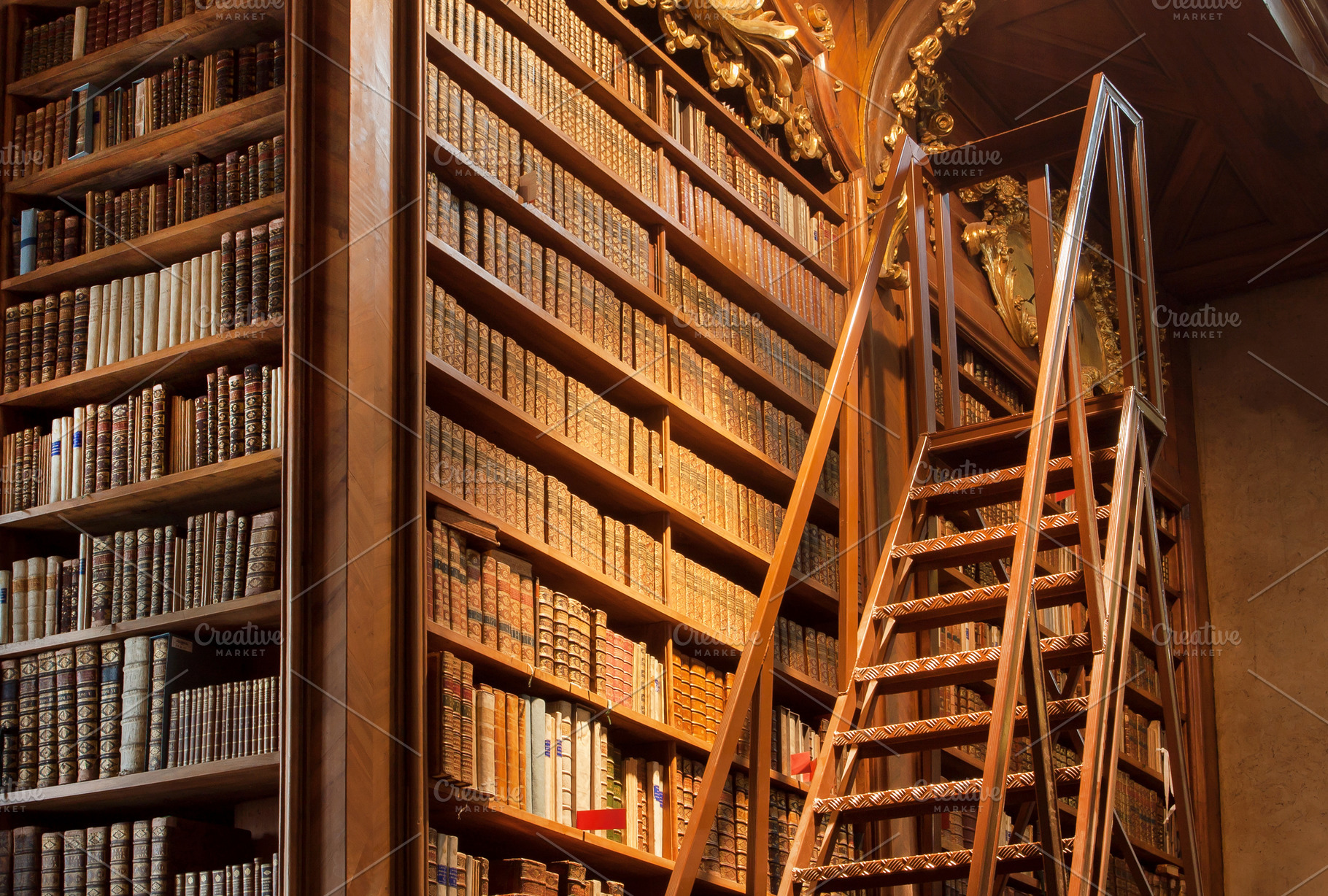 Old bookcase with books, a School & Education Photo by Radiokafka