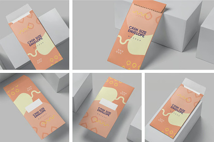 Cash Size Catalog Envelope Mockups, an Advertising Mockup by megostudi0