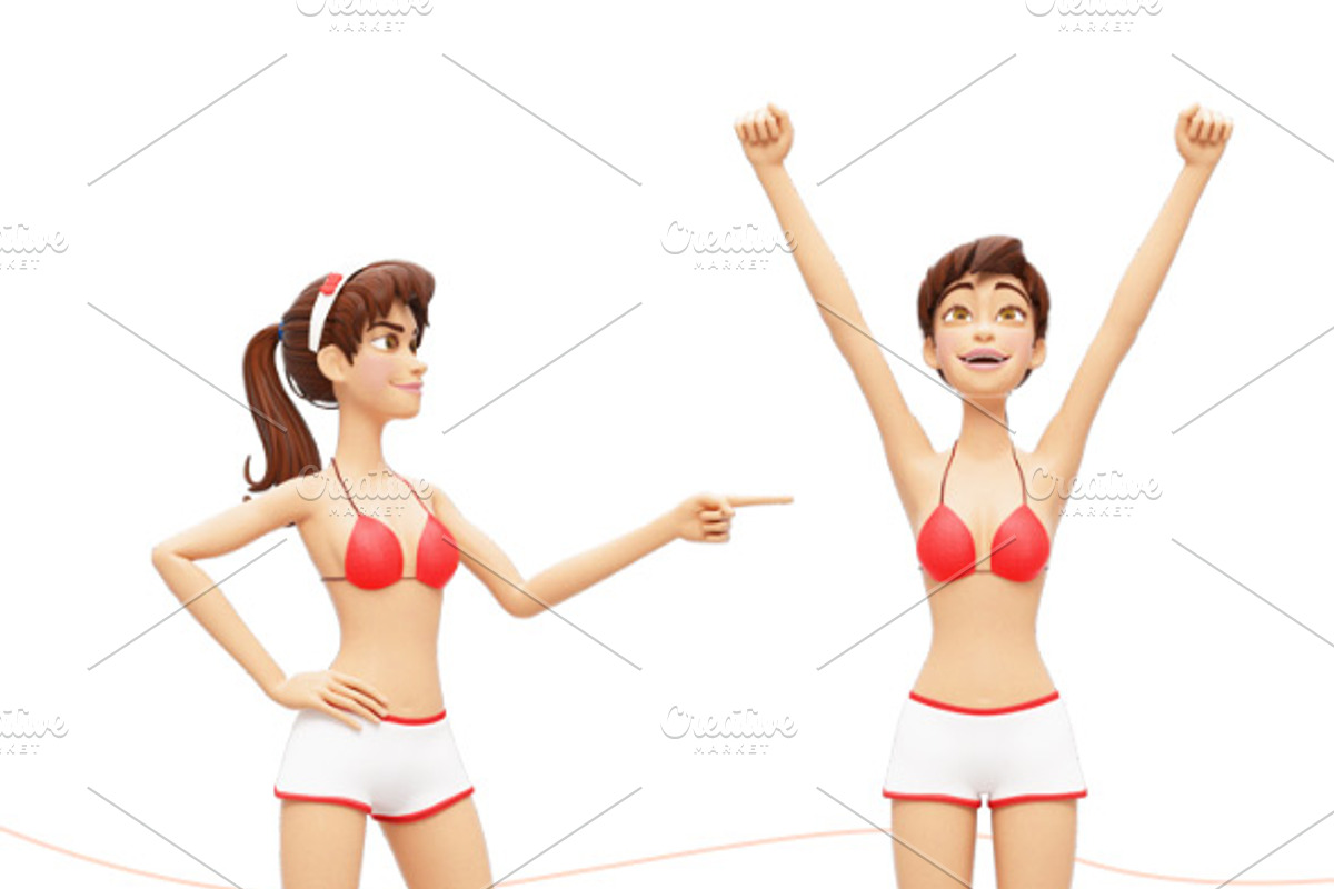 Jenny Swimsuit Character Promo Kit, a Person Illustration by Oleg Ribar (Photo 23 of 27)