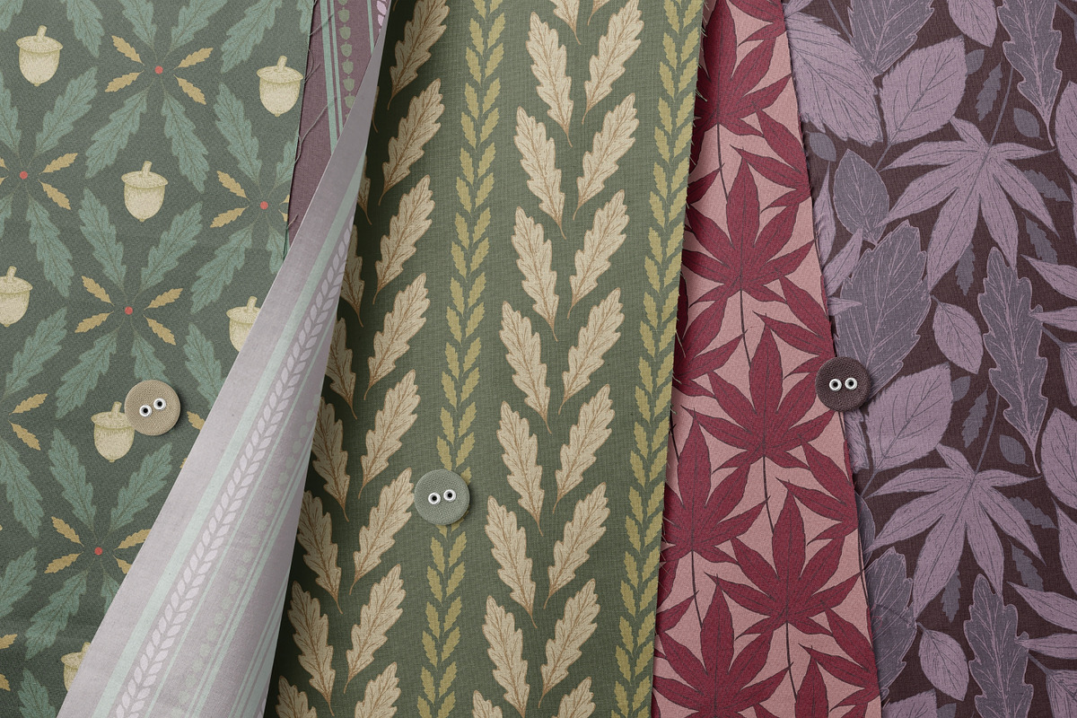 Hand-drawn fall botanical patterns, a Pattern Graphic by Enia Grace (Photo 9 of 12)