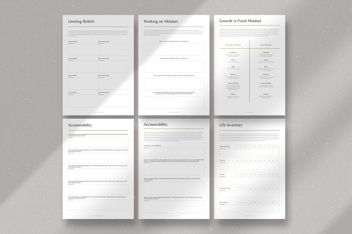 Dream Life Self Help Planners CANVA, a Templates & Theme by AndrewPixel (Photo 9 of 13)