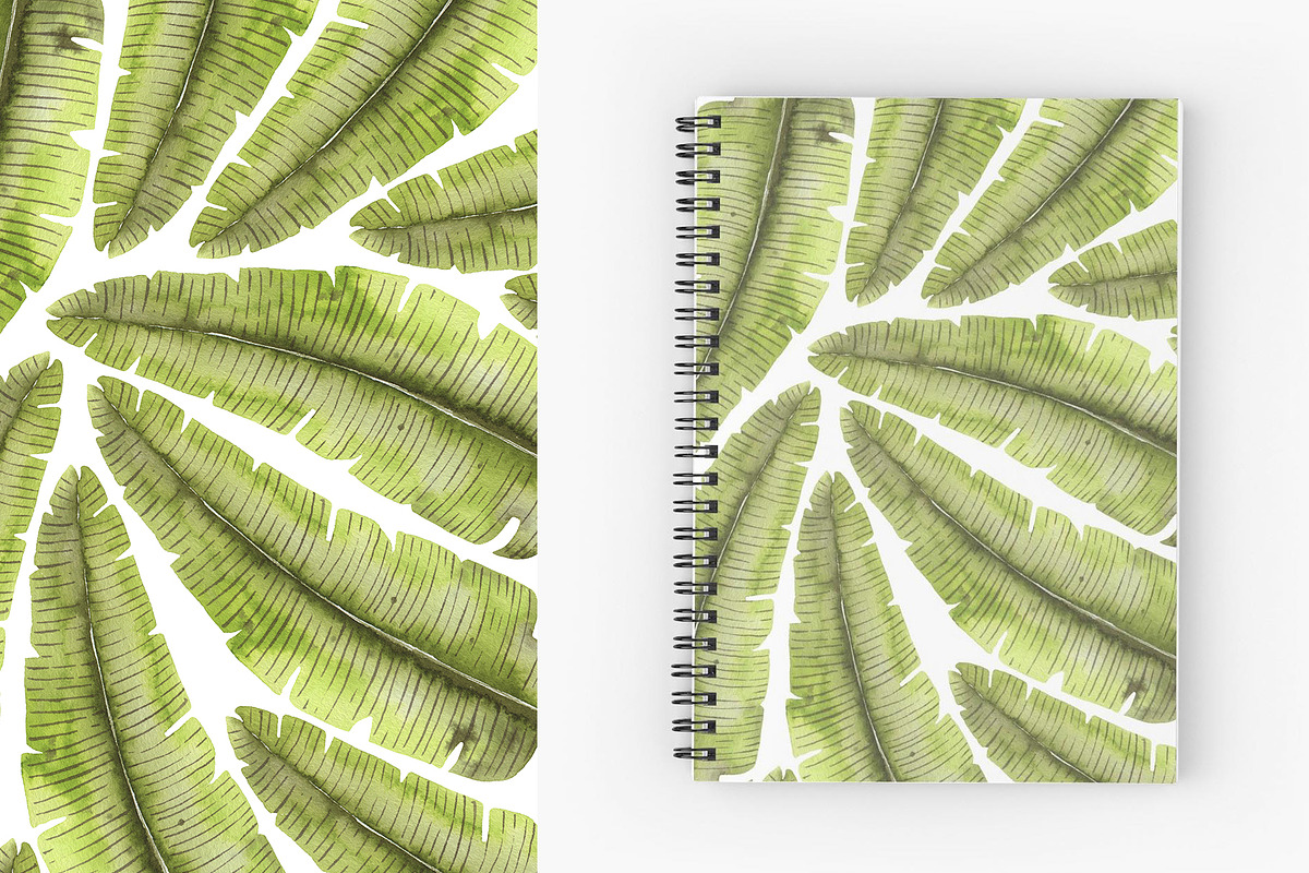 Watercolor leaves collection, a Decorative Illustration by Maria's little shop (Photo 4 of 9)