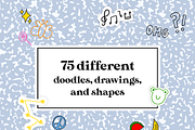 Doodle Stamp Set for Procreate, a Brushes & More by cathconofolio (Thumbnail 3 of 4)