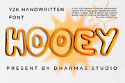 Hooey - Y2K Outline Handwritten, a Sans Serif Font by Dharmas Studio (Thumbnail 1 of 15)